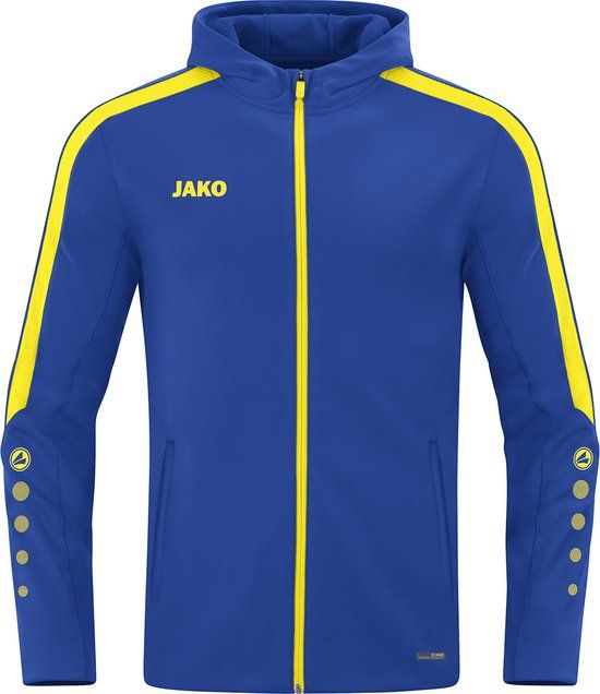 JAKO Power Jas met Capuchon - Royal-Geel - Maat S - Heren