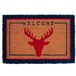Relaxdays kokosmat, Welcome, 60x40 cm, antislip, weerbestendig, meerkleurig