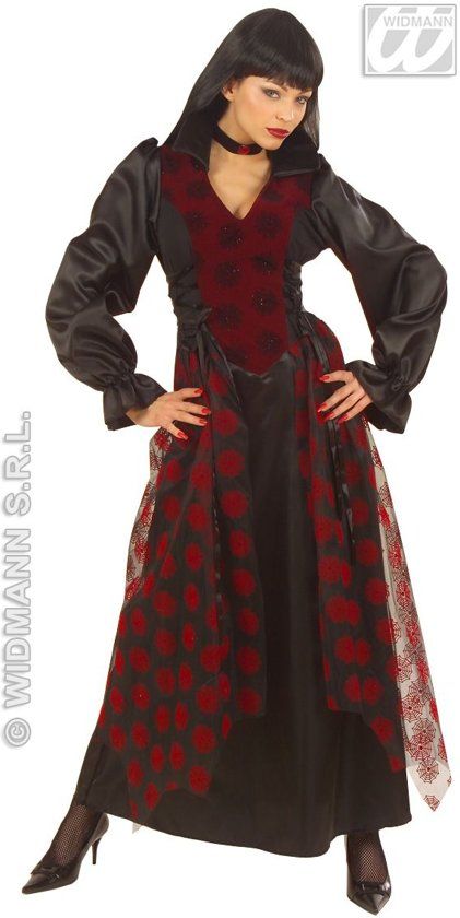 Widmann Vampier & Dracula Kostuum Victoriaanse Dames Vampier Royal Lady Kostuum Vrouw Medium Halloween Verkleedkleding