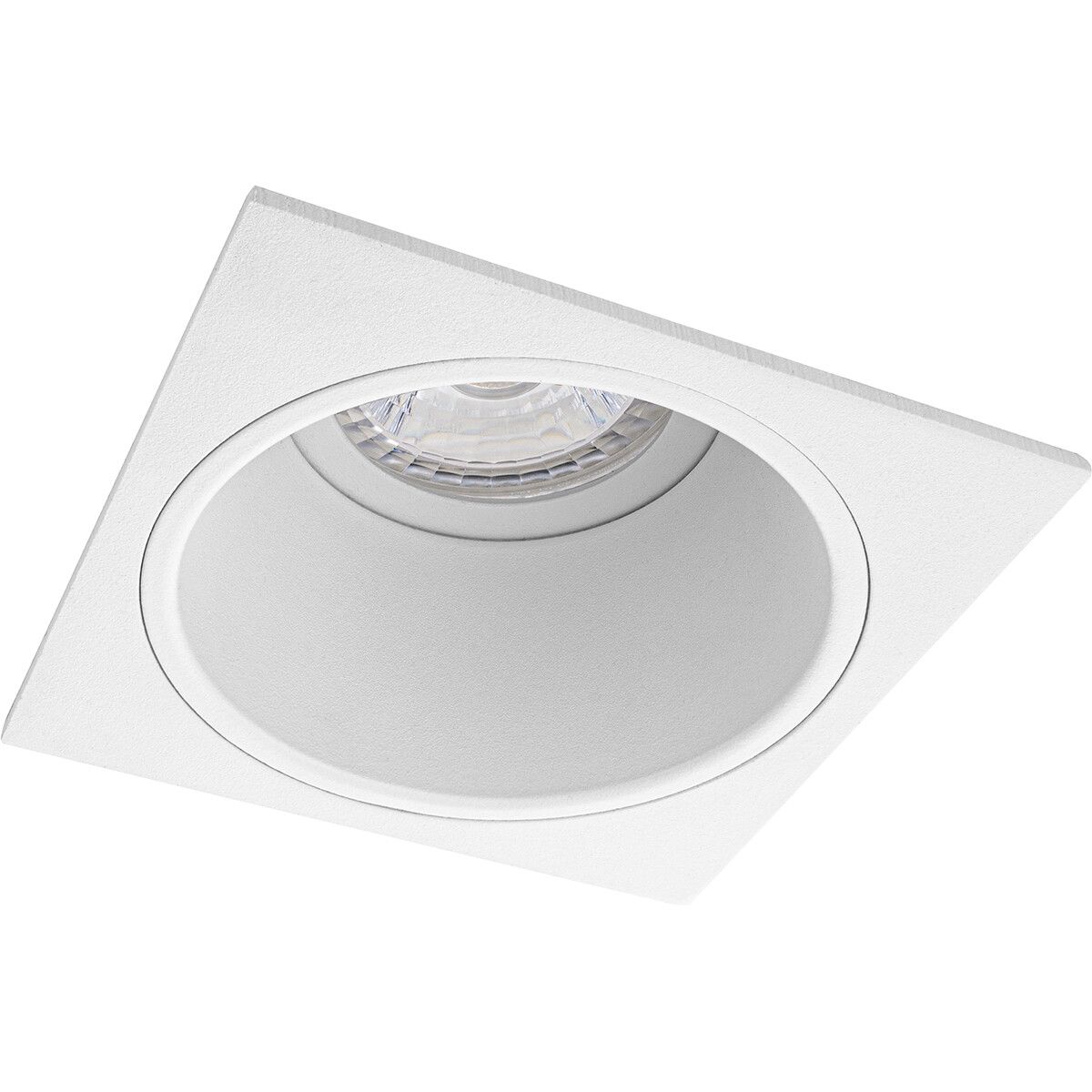 BES LED Spot Armatuur GU10 - Pragmi Minko Pro - Inbouw Vierkant - Mat Wit - Aluminium - 90mm