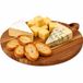 Excellent Houseware Keuken snijplank - Dia 40 cm - teak hout - serveerplank - broodplank - tapas - hapjes - rond - 2 cm dik