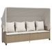 VidaXL 368348 Lounge Stoel met Gecapitonneerde Zitting, Polyrattan en Staal, Crème/Wit
