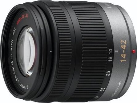 Panasonic H-FS014042E - Camera Lens - MicroFT - Zoom Lens - 14-42mm - Black