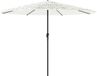 vidaXL Parasol met stalen paal 388x388x248 cm wit
