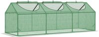 Outsunny Tunnelkas met stalen frame en 3 ramen - Groen