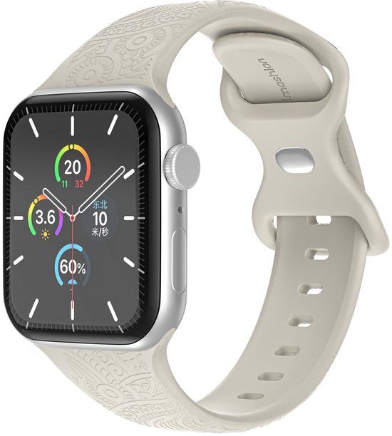 imoshion Siliconen Mandala bandje voor Apple Watch | 44/45/46/49 mm - Sterrenlicht