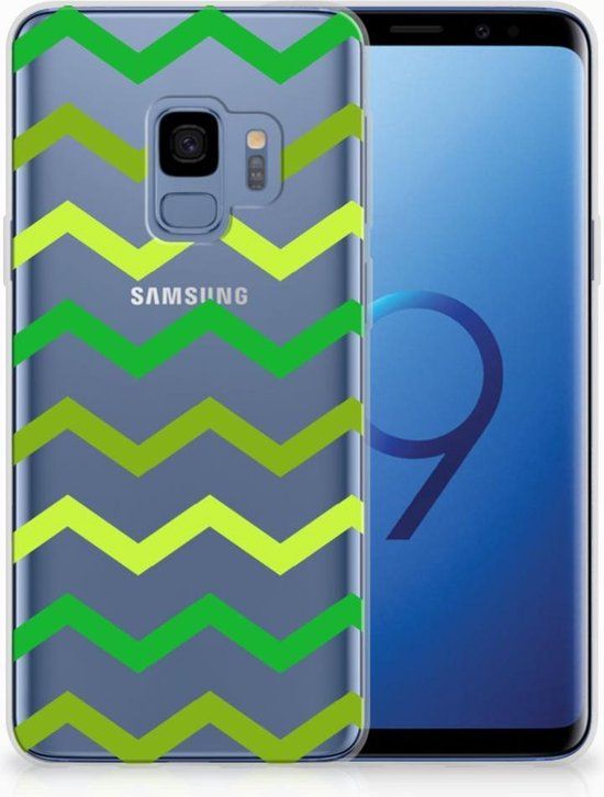 B2Ctelecom Samsung Galaxy S9 TPU Hoesje - Zigzag Groen
