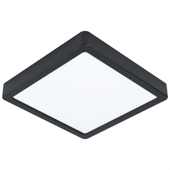 EGLO Fueva 5 Plafondlamp - Zwart/Wit - Vierkant - 21 cm