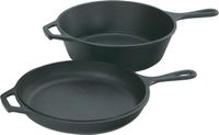 Lodge Logic Combo Cooker - Ø26 CM - 2 pièces - Noir