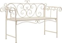 vidaXL Tuinbank 132 cm metaal antiekwit