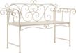 vidaXL Tuinbank 132 cm metaal antiekwit