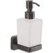 Tahiti Distributeur De Savon Mural Gun Metal En Acier Inoxydable Et Verre Satiné