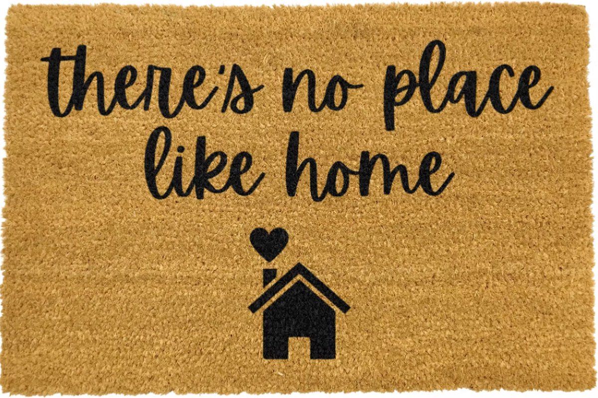 MadDeco - kokos deurmat - There's no place like home - 60 x 40 cm