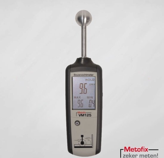 Metofix vochtmeter - VM128 - voor harde materialen - 545709