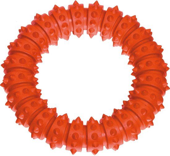 FLAMINGO - Hondenspeelgoed Ring - 15 cm - Rood