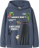 NAME IT Jongens Sweater NKMJU Minecraft NREG SWE WH NOOS BRU BFU - Maat 146/152 - Katoen/Polyester - Vintage Indigo
