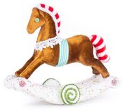 MagicHome Kerst Candy Line, cheval à bascule en pain d'épice, 30x12x26 cm