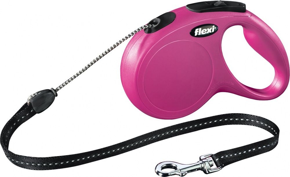 Flexi New CLASSIC - Hond - Lijn - M - 5 m - Roze