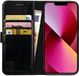 Rosso Element Book Case Wallet Hoesje Geschikt voor Apple iPhone 13 | Portemonnee | 3 Pasjes | Magneetsluiting | Stand Functie | Zwart
