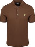 Lyle & Scott Polo Plain Bruin - Maat XL - Heren