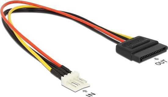 Delock SATA III Power Cable - 0.25m - White