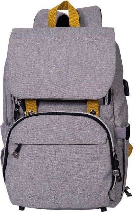 BABY ON BOARD Luiertas FREESTYLE yellowstone - grijs / mosterd