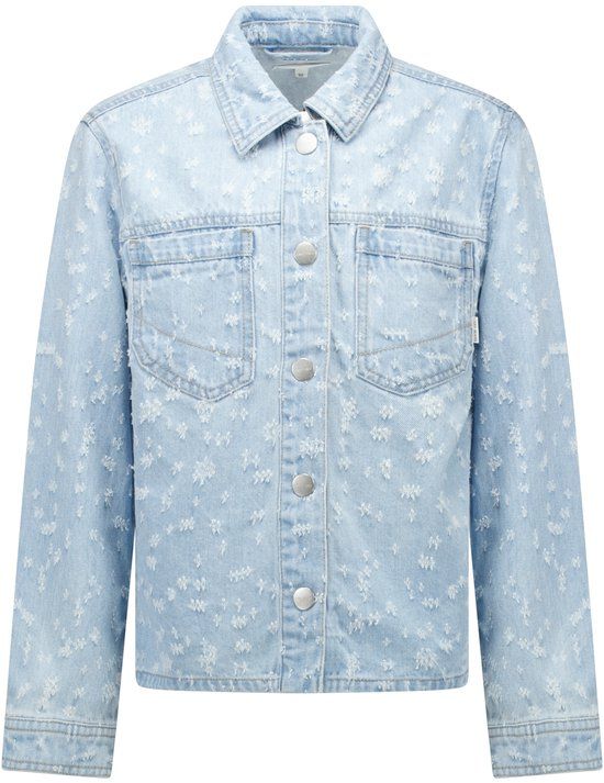 Cars Jeans Jas Ilyah jr. - Meisjes - Maat 140 - Katoen - Denim - Bleached Used
