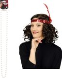 Merkloos Carnaval verkleed accessoire set - dames hoofdband en parelketting - charleston/jaren 20 stijl