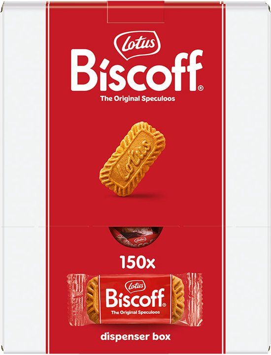 Lotus Biscoff Speculoos - 150 Individueel Verpakte Koekjes - Dispenserdoos