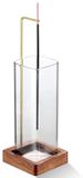 Porte-encens en bois avec cendrier en verre amovible