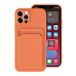 XDAG iPhone 12 Pro Kaarthouder Hoesje - Oranje