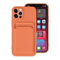 XDAG iPhone 12 Pro Kaarthouder Hoesje - Oranje