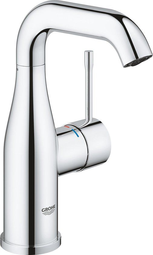 GROHE Essence Wastafelkraan - Chroom - Middelhoge uitloop - Met waste