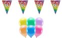 Boland Party - 60e jaar verjaardag feestartikelen - versiering - 100x ballonnen - 2x leeftijd vlaggetjes