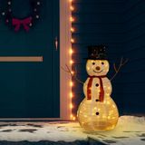 vidaXL Boule de neige décorative LED 90 cm tissu de luxe