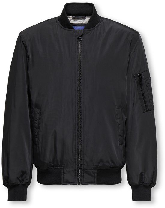 ONLY&SONS Jongens Bomberjack Zwart Polyester Lange Mouw