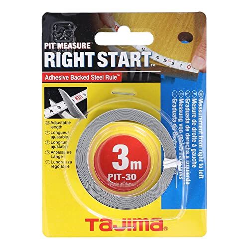 Tajima Bandmaat PIT30R - 3 m - 13 mm - Meetlint met zelfklevende achterzijde