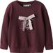 NAME IT Meisjes Trui NMFSETINA LS SWEAT BRU Burgundy Katoen/Elastaan Maat 116
