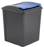 Poubelle 50 Litres avec Couvercle Coloré pour Tri Sélectif