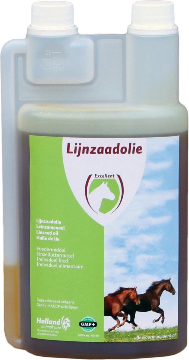 Excellent Lijnzaadolie - ondersteunt de darmwerking en vacht 1 LITER