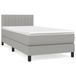 vidaXL Boxspringbed met matras, gris clair, 100x200 cm, gestoffeerd