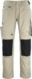 Mascot Unique Broek met kniezakken 12179-203 - lichtkhaki/zwart - C48