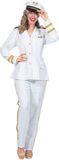 Wilbers & Wilbers Luxe Navy Officier Kostuum Wit Dames - Maat 40