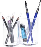 Benson Care Make-up organizer - 2 compartimenten bakje - transparant - kunststof - 15 x 8 x 10 cm