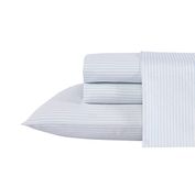 Laura Ashley Home Queensize lakens, zachte satijnen katoenen beddengoedset - Slanke, gladde en ademende woondecoratie, Ramona blauw