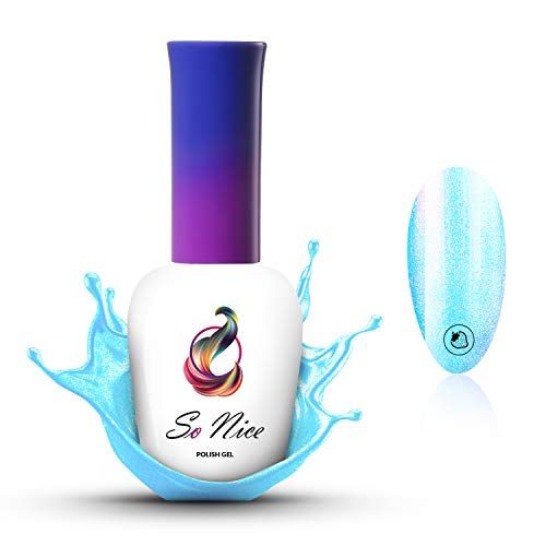 So Nice Gellak UV LED - Sparkly Dust - glanzend blauw - 8 ml