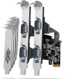 Axagon PCEA-S4N PCIe Adapter chip ASIX AX99100 4x Serial Port + LP