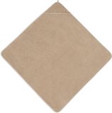 Jollein Badcape Badstof 100x100cm - Baby Handdoek met Badcape, Omslagdoek, Badponcho - Biscuit