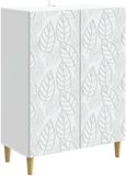 vidaXL Dressoir Wit Bewerkt hout 66 x 34,5 x 90 cm