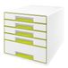 Leitz WOW Cube 5-Drawer Desk Organizer - Green/White